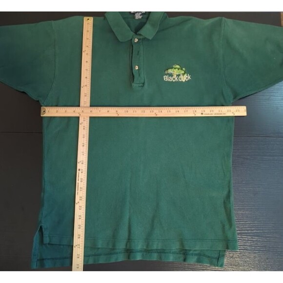 Vintage Blackduck Minnesota Green Embroidered Polo Shirt LA Loving Men's Large - Picture 8 of 8